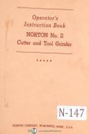 Norton-Norton No. 2 Cutter and Tool Grinder Operators Instruction Manual-#2-No. 2-01